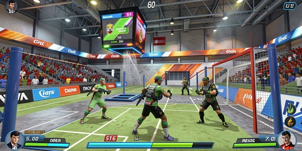 Screenshot menunjukkan suasana level yang mendebarkan.